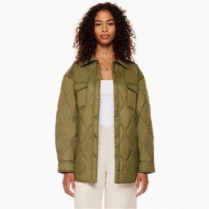 Wilfred Ganna quilted jacket in olive green